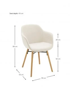 Westwing Collection Armlehnstuhl Fiji mit schmaler Sitzschale, B 59 x T 55 cm -Esszimmer Verkäufe Armlehnstuhl Fiji mit schmaler Sitzschale 4