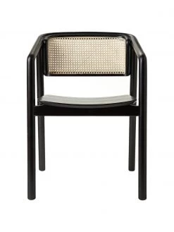 Westwing Collection Armlehnstuhl Gali mit Wiener Geflecht in Schwarz, B 56 x T 55 cm -Esszimmer Verkäufe Armlehnstuhl Gali mit Wiener Geflecht in Schwarz 4