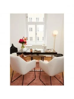 Westwing Collection Armlehnstuhl Isla in Cremeweiß, B 60 x T 62 cm -Esszimmer Verkäufe Armlehnstuhl Isla in Cremeweiss 2