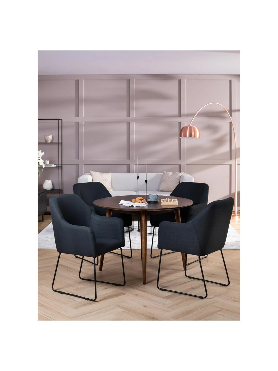 Westwing Collection Armlehnstuhl Isla in Schwarz, B 60 x T 62 cm 5 Westwing Collection Armlehnstuhl Isla in Schwarz, B 60 x T 62 cm – Bild 3