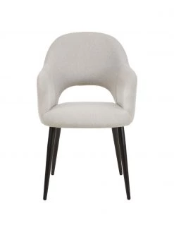 Westwing Collection Armlehnstuhl Rachel in Grau, B 52 x T 59 cm -Esszimmer Verkäufe Armlehnstuhl Rachel in Grau 2