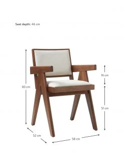 Westwing Collection Armlehnstuhl Sissi mit Polsterung, B 58 x T 52 cm 10 Westwing Collection Armlehnstuhl Sissi mit Polsterung, B 58 x T 52 cm -Esszimmer Verkäufe Armlehnstuhl Sissi mit Polsterung 8