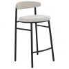 Barhocker Doggi in Cremeweiß, B 44 x H 84 cm