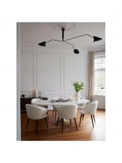 Westwing Collection Bouclé-Armlehnstuhl Celia in modernem Design, B 57 x T 62 cm -Esszimmer Verkäufe Boucle Armlehnstuhl Celia in modernem Design 2