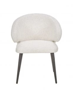 Westwing Collection Bouclé-Armlehnstuhl Celia in modernem Design, B 57 x T 62 cm -Esszimmer Verkäufe Boucle Armlehnstuhl Celia in modernem Design 4