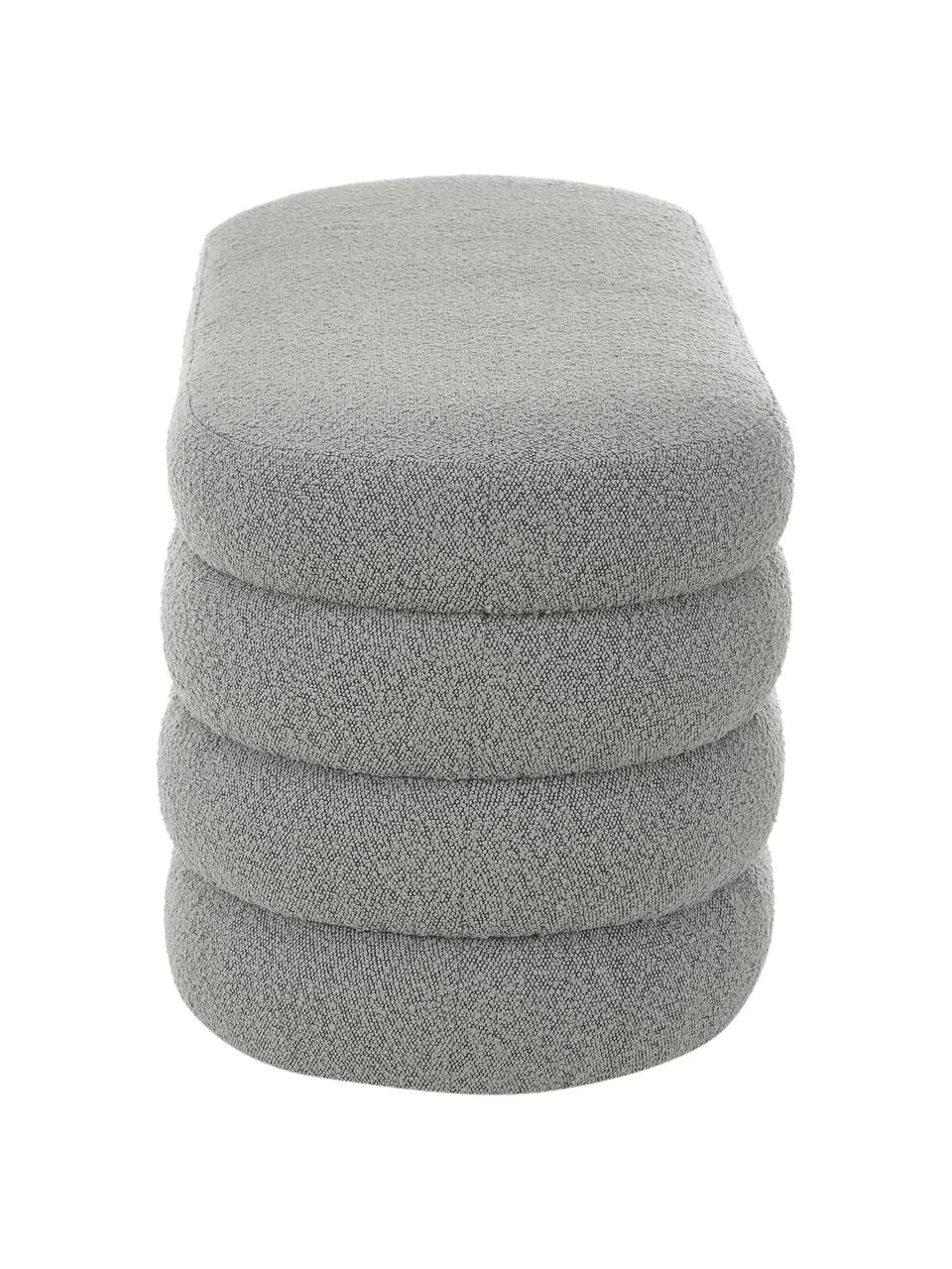 Westwing Collection Bouclé-Polsterbank Alto in Grau, B 110 x H 47 cm 7 Westwing Collection Bouclé-Polsterbank Alto in Grau, B 110 x H 47 cm – Bild 5