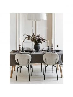 Westwing Collection Boucl&eacute;-Polsterst&uuml;hle Ulrica in Cremewei&szlig;, 2 St&uuml;ck, B 47 x T 61 cm -Esszimmer Verkäufe Boucle Polsterstuhle Ulrica in Cremeweiss 2 Stuck 2