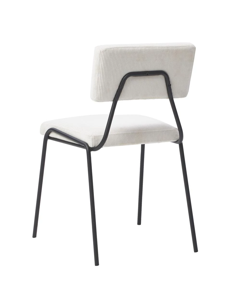 Westwing Collection Cord-Polsterstühle Mats in Weiß, 2 Stück, B 50 x H 80 cm 8 Westwing Collection Cord-Polsterstühle Mats in Weiß, 2 Stück, B 50 x H 80 cm – Bild 6