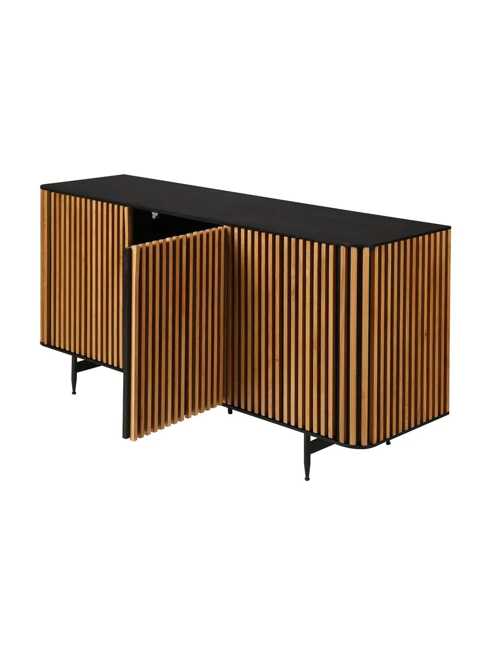 Design-Sideboard Linea mit Türen und Eichenholzfurnier, B 159 x H 74 cm 8 Design-Sideboard Linea mit Türen und Eichenholzfurnier, B 159 x H 74 cm – Bild 6