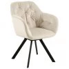 Drehbarer Samt-Armlehnstuhl Lucie in Beige, B 58 x T 62 cm 1 Drehbarer Samt-Armlehnstuhl Lucie in Beige, B 58 x T 62 cm -Esszimmer Verkäufe Drehbarer Samt Armlehnstuhl Lucie in Beige