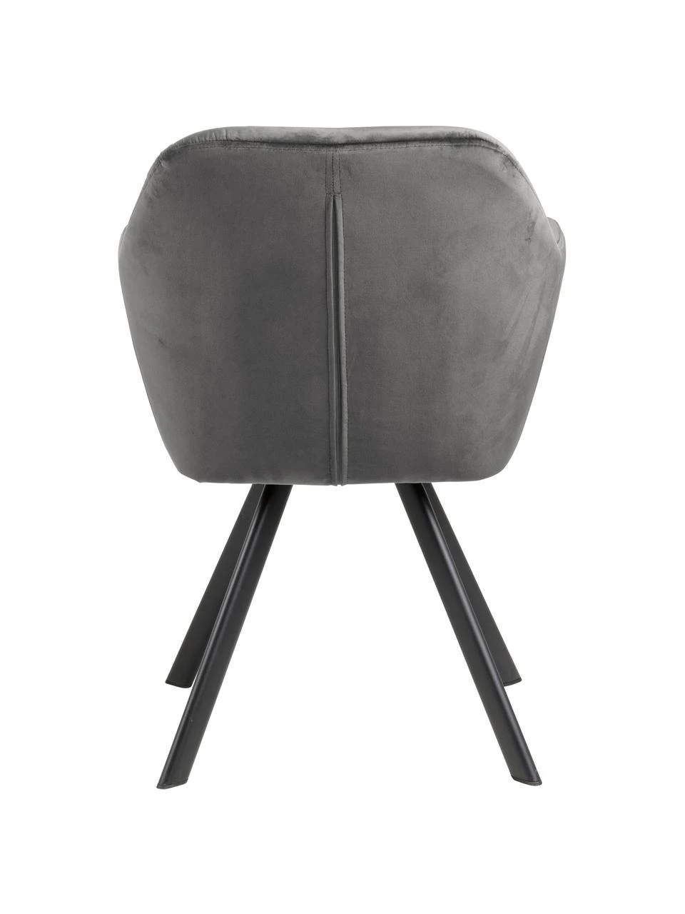 Drehbarer Samt-Armlehnstuhl Lucie in Dunkelgrau, B 58 x T 62 cm 8 Drehbarer Samt-Armlehnstuhl Lucie in Dunkelgrau, B 58 x T 62 cm – Bild 6