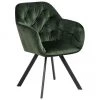 Drehbarer Samt-Armlehnstuhl Lucie in Grün, B 58 x T 62 cm -Esszimmer Verkäufe Drehbarer Samt Armlehnstuhl Lucie in Grun