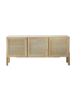 Westwing Collection Eichenholz-Sideboard Jolie mit Wiener Geflecht, B 160 x H 75 cm -Esszimmer Verkäufe Eichenholz Sideboard Jolie mit Wiener Geflecht 4