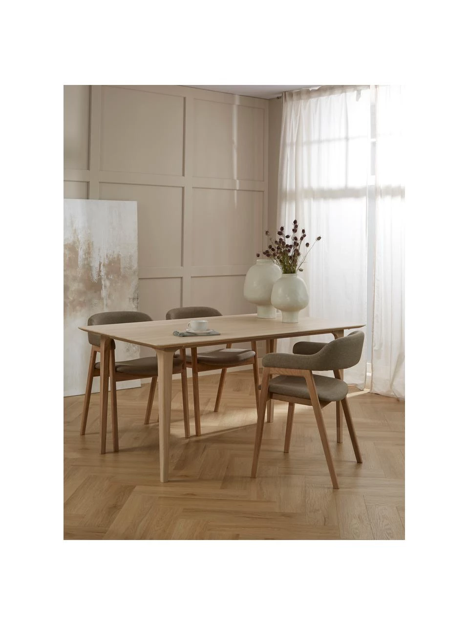 Westwing Collection Esstisch Archie aus Eichenholz, in verschiedenen Größen, B 180 x T 90 cm 4 Westwing Collection Esstisch Archie aus Eichenholz, in verschiedenen Größen, B 180 x T 90 cm – Bild 2