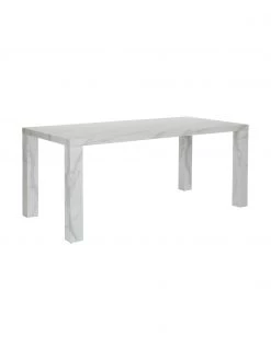 Westwing Collection Esstisch Carl in Marmoroptik, 180 x 90 cm, B 180 x T 90 cm