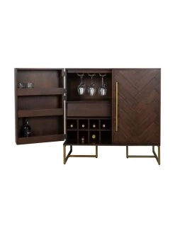 Dutchbone Fischgrät-Barschrank Class mit Akazienholzfurnier, B 100 x H 100 cm -Esszimmer Verkäufe Fischgrat Barschrank Class mit Akazienholzfurnier 5