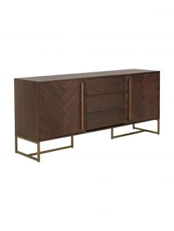 Dutchbone Fischgrät-Sideboard Class mit Türen und Akazienholzfurnier, B 180 x H 80 cm
