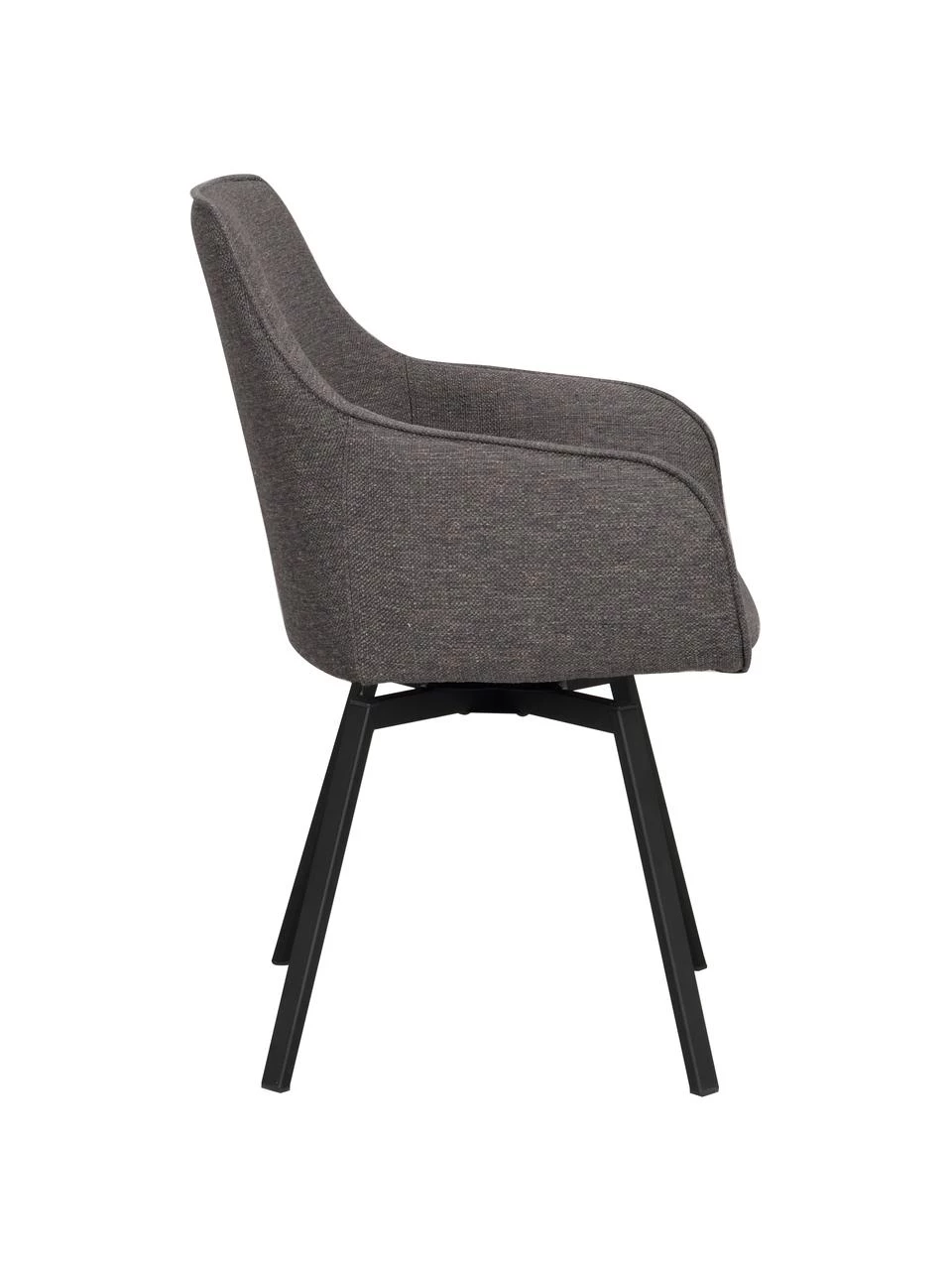 Rowico Gepolsterter Armlehndrehstuhl Alison in Grau mit Metall-Beinen, B 58 x T 59 cmNur noch wenige verfügbar 7 Rowico Gepolsterter Armlehndrehstuhl Alison in Grau mit Metall-Beinen, B 58 x T 59 cmNur noch wenige verfügbar – Bild 5