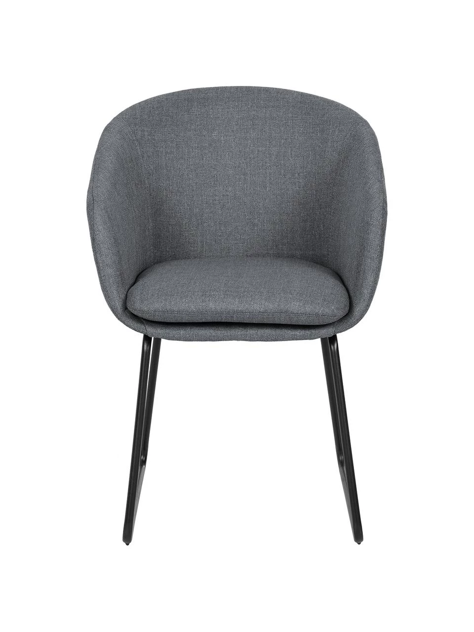 Westwing Collection Gepolsterter Armlehnstuhl Juri in Dunkelgrau, B 58 x T 58 cm 5 Westwing Collection Gepolsterter Armlehnstuhl Juri in Dunkelgrau, B 58 x T 58 cm – Bild 3