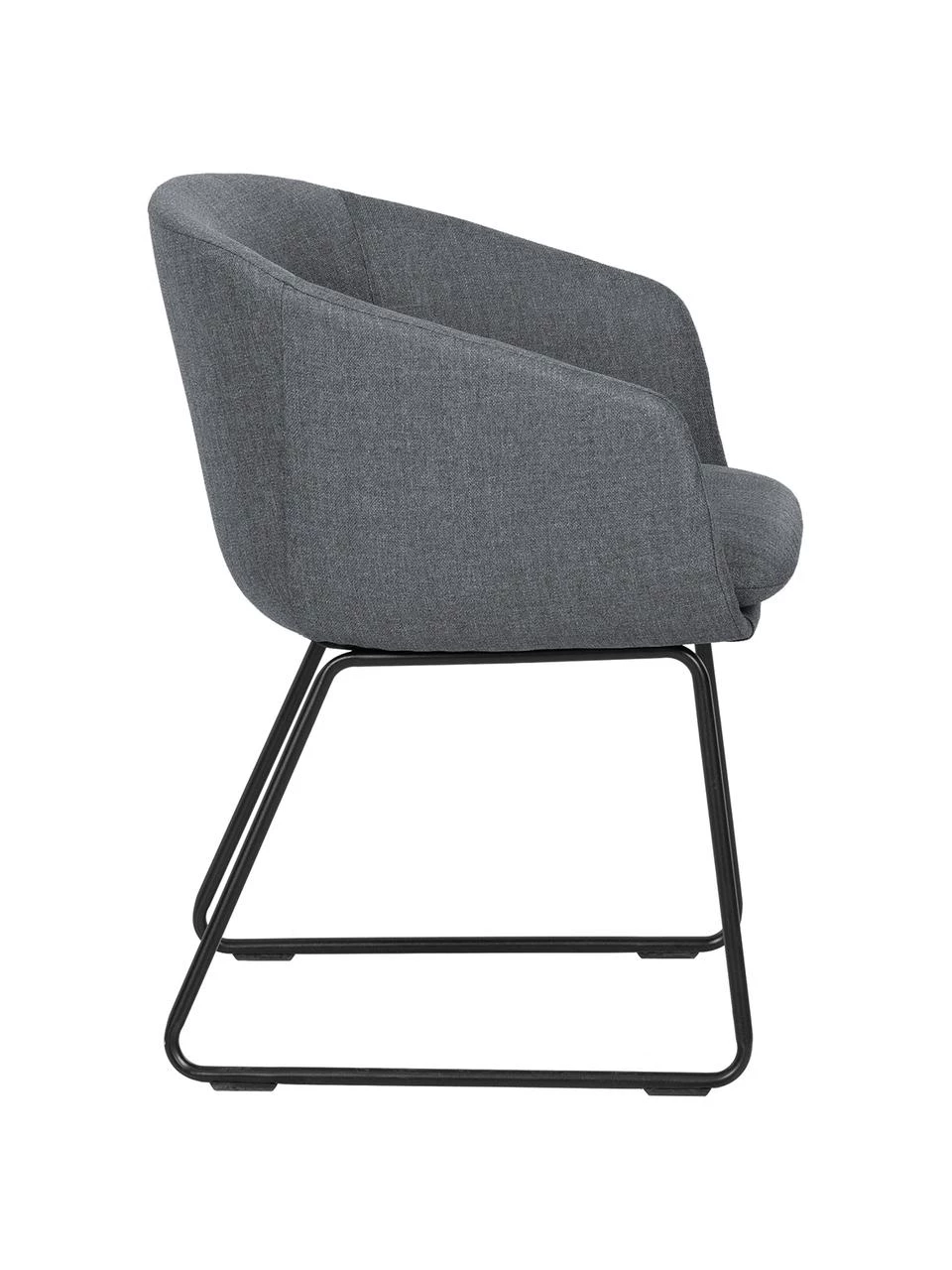 Westwing Collection Gepolsterter Armlehnstuhl Juri in Dunkelgrau, B 58 x T 58 cm 6 Westwing Collection Gepolsterter Armlehnstuhl Juri in Dunkelgrau, B 58 x T 58 cm – Bild 4