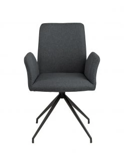 Gepolsterter Drehstuhl Naya in Dunkelgrau, B 59 x T 59 cm -Esszimmer Verkäufe Gepolsterter Drehstuhl Naya in Dunkelgrau 3