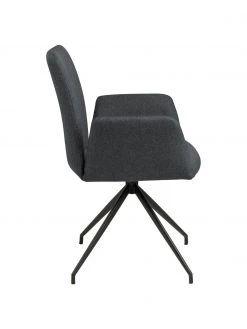 Gepolsterter Drehstuhl Naya in Dunkelgrau, B 59 x T 59 cm -Esszimmer Verkäufe Gepolsterter Drehstuhl Naya in Dunkelgrau 5