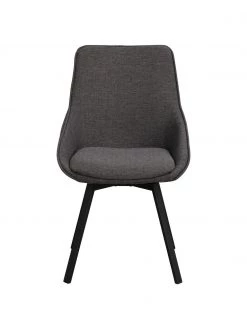 Rowico Gepolsteter Drehstuhl Alison in Dunkelgrau mit Metall-Beinen, B 51 x T 57 cm 11 Rowico Gepolsteter Drehstuhl Alison in Dunkelgrau mit Metall-Beinen, B 51 x T 57 cm -Esszimmer Verkäufe Gepolsteter Drehstuhl Alison in Dunkelgrau mit Metall Beinen 3