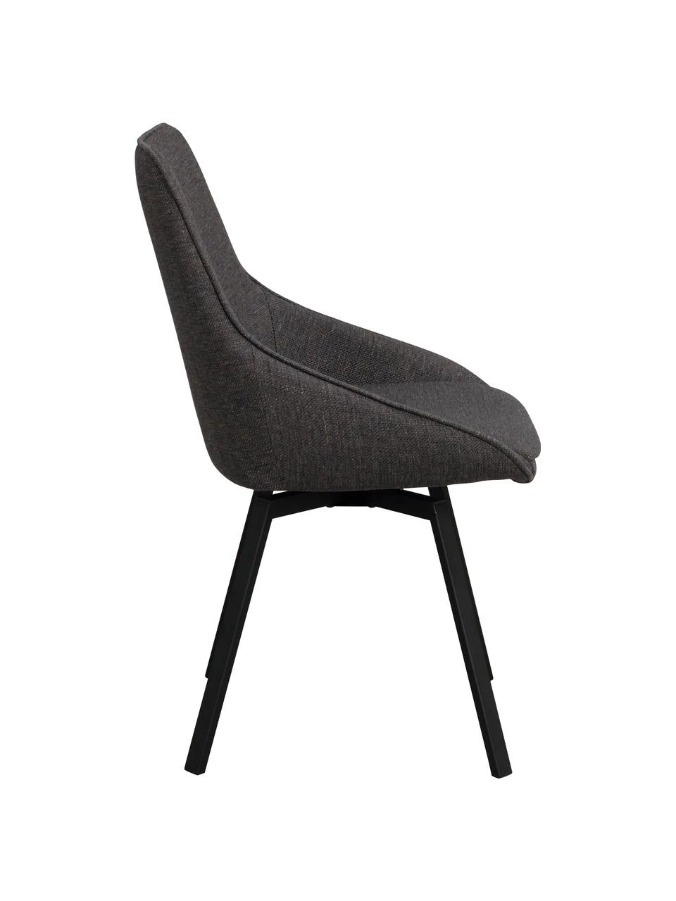 Rowico Gepolsteter Drehstuhl Alison in Dunkelgrau mit Metall-Beinen, B 51 x T 57 cm 7 Rowico Gepolsteter Drehstuhl Alison in Dunkelgrau mit Metall-Beinen, B 51 x T 57 cm – Bild 5