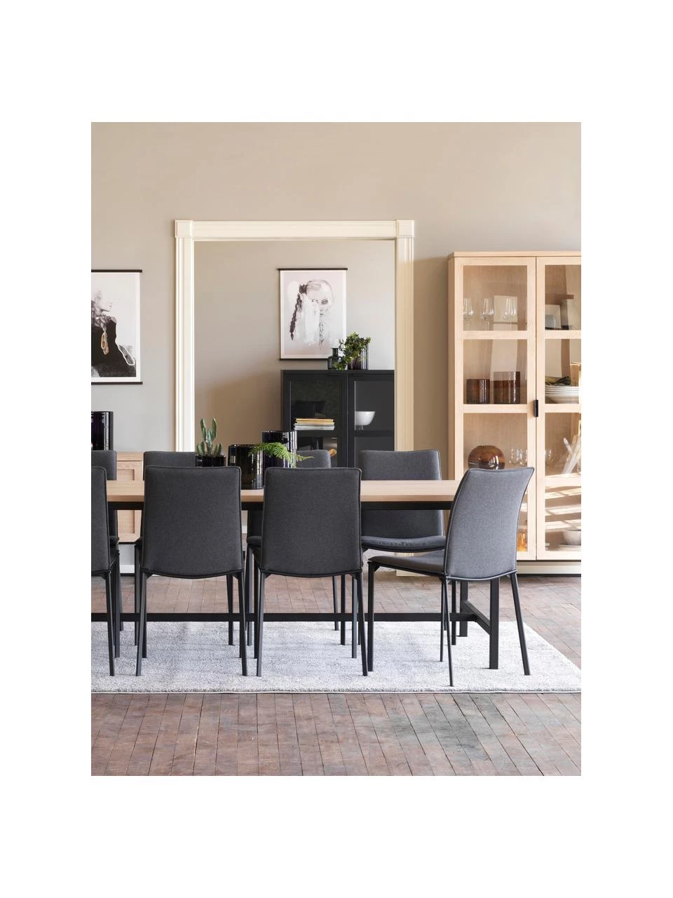 Rowico Glasvitrine Everett mit Eichenholz-Rahmen, B 95 x H 195 cm 4 Rowico Glasvitrine Everett mit Eichenholz-Rahmen, B 95 x H 195 cm – Bild 2