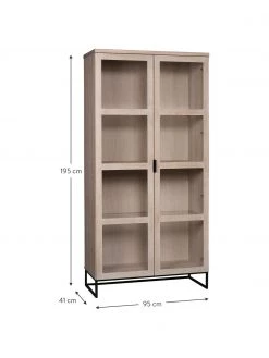 Rowico Glasvitrine Everett mit Eichenholz-Rahmen, B 95 x H 195 cm 9 Rowico Glasvitrine Everett mit Eichenholz-Rahmen, B 95 x H 195 cm -Esszimmer Verkäufe Glasvitrine Everett mit Eichenholz Rahmen 2