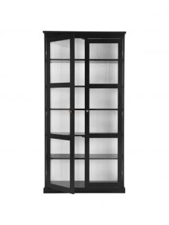 Glasvitrine Wilma in Schwarz, B 98 x H 193 cm 13 Glasvitrine Wilma in Schwarz, B 98 x H 193 cm -Esszimmer Verkäufe Glasvitrine Wilma in Schwarz 5
