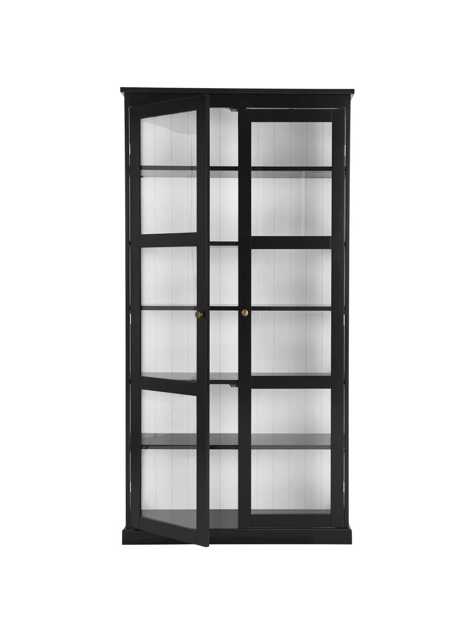 Glasvitrine Wilma in Schwarz, B 98 x H 193 cm 8 Glasvitrine Wilma in Schwarz, B 98 x H 193 cm – Bild 6