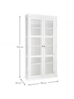 Glasvitrine Wilma in Weiß, B 98 x H 193 cm 10 Glasvitrine Wilma in Weiß, B 98 x H 193 cm -Esszimmer Verkäufe Glasvitrine Wilma in Weiss 2