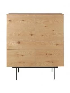 Highboard Allure mit Schublade und Türen aus Eichenholzfurnier, B 100 x H 120 cm 13 Highboard Allure mit Schublade und Türen aus Eichenholzfurnier, B 100 x H 120 cm -Esszimmer Verkäufe Highboard Allure mit Schublade und Turen aus Eichenholzfurnier 5