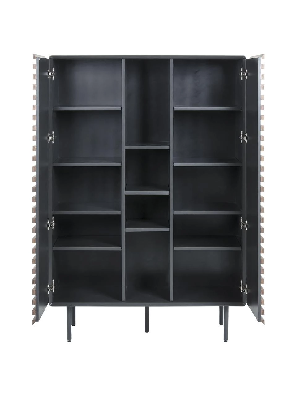 Highboard Kesia mit Walnussfurnier, B 105 x H 155 cm 7 Highboard Kesia mit Walnussfurnier, B 105 x H 155 cm – Bild 5