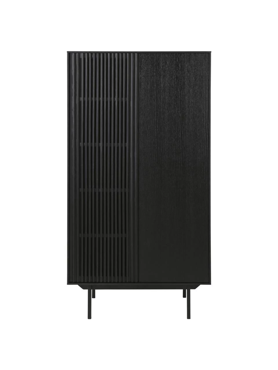 Highboard Mojo mit geriffelter Front, B 80 x H 150 cm 3 Highboard Mojo mit geriffelter Front, B 80 x H 150 cm