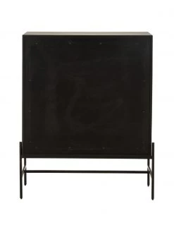 Westwing Collection Highboard Vienna mit Wiener Geflecht in Schwarz, B 100 x H 120 cm -Esszimmer Verkäufe Highboard Vienna mit Wiener Geflecht in Schwarz 5
