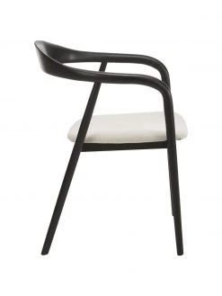 Westwing Collection Holz-Armlehnstuhl Angelina mit Sitzpolster in Schwarz, B 57 x H 80 cm -Esszimmer Verkäufe Holz Armlehnstuhl Angelina mit Sitzpolster in Schwarz 11