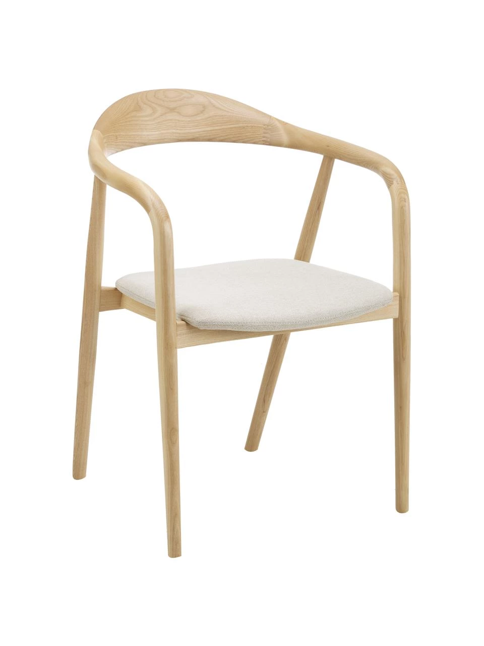 Westwing Collection Holz-Armlehnstuhl Angelina mit Sitzpolster, B 57 x H 80 cm 3 Westwing Collection Holz-Armlehnstuhl Angelina mit Sitzpolster, B 57 x H 80 cm