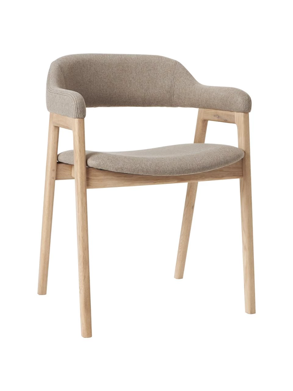 Westwing Collection Holz-Armlehnstuhl Santiano mit Polsterung, B 58 x T 58 cm 3 Westwing Collection Holz-Armlehnstuhl Santiano mit Polsterung, B 58 x T 58 cm