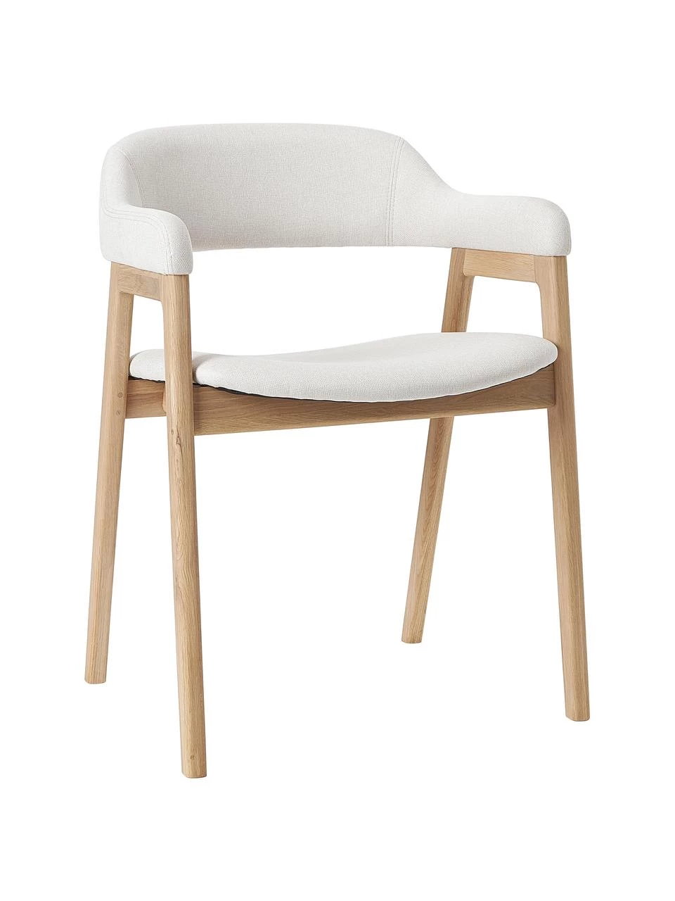 Westwing Collection Holz-Armlehnstuhl Santiano mit Polsterung, B 58 x T 58 cm 3 Westwing Collection Holz-Armlehnstuhl Santiano mit Polsterung, B 58 x T 58 cm