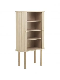 Westwing Collection Holz-Highboard Calary mit geriffelter Front, B 75 x H 130 cm -Esszimmer Verkäufe Holz Highboard Calary mit geriffelter Front 4