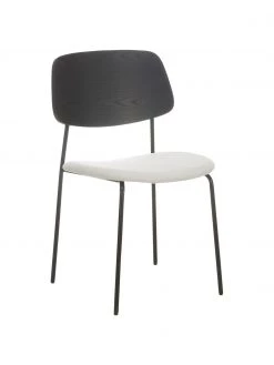 Westwing Collection Holzstühle Nadja mit gepolsterter Sitzfläche, 2 Stück, B 51 x T 52 cm