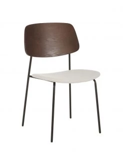 Westwing Collection Holzstühle Nadja mit gepolsterter Sitzfläche, 2 Stück, B 51 x T 52 cm