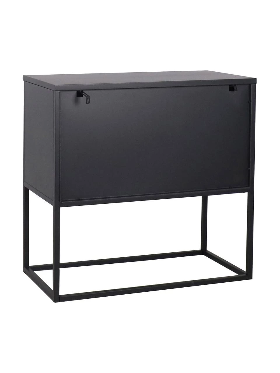 Westwing Collection Kleines Metall-Sideboard Neptun mit Türen in Schwarz, B 82 x H 80 cm 8 Westwing Collection Kleines Metall-Sideboard Neptun mit Türen in Schwarz, B 82 x H 80 cm – Bild 6