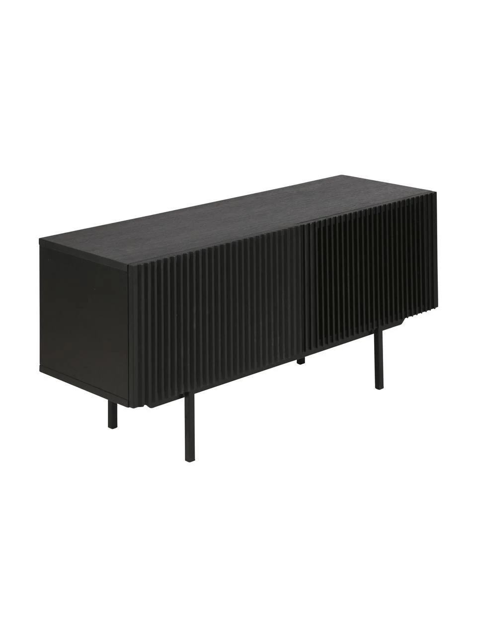 Kleines Sideboard Mojo mit geriffelter Front, B 120 x H 60 cm 3 Kleines Sideboard Mojo mit geriffelter Front, B 120 x H 60 cm