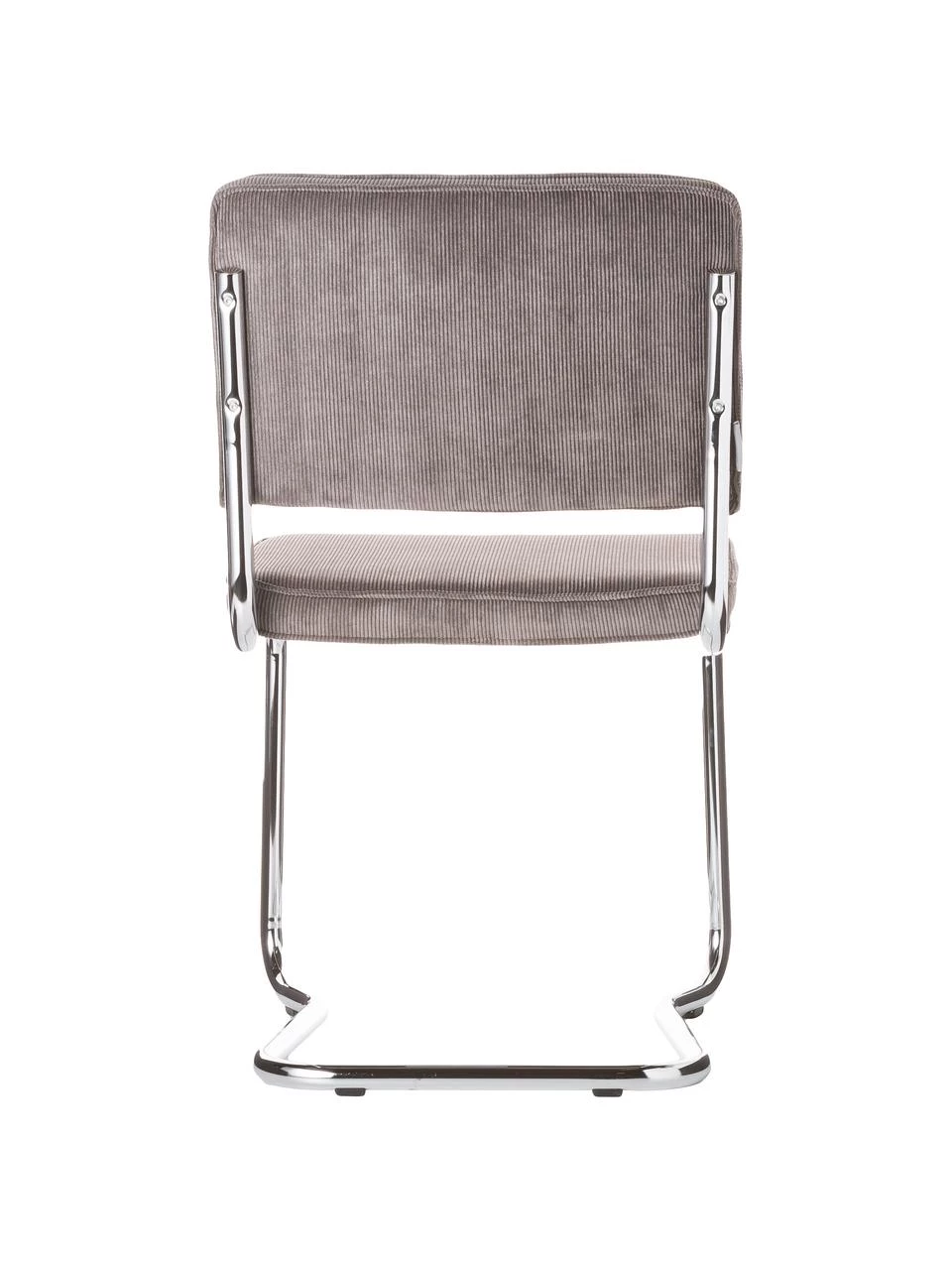 Zuiver Kordsamt-Freischwinger Kink in Grau, B 48 x T 48 cm 7 Zuiver Kordsamt-Freischwinger Kink in Grau, B 48 x T 48 cm – Bild 5