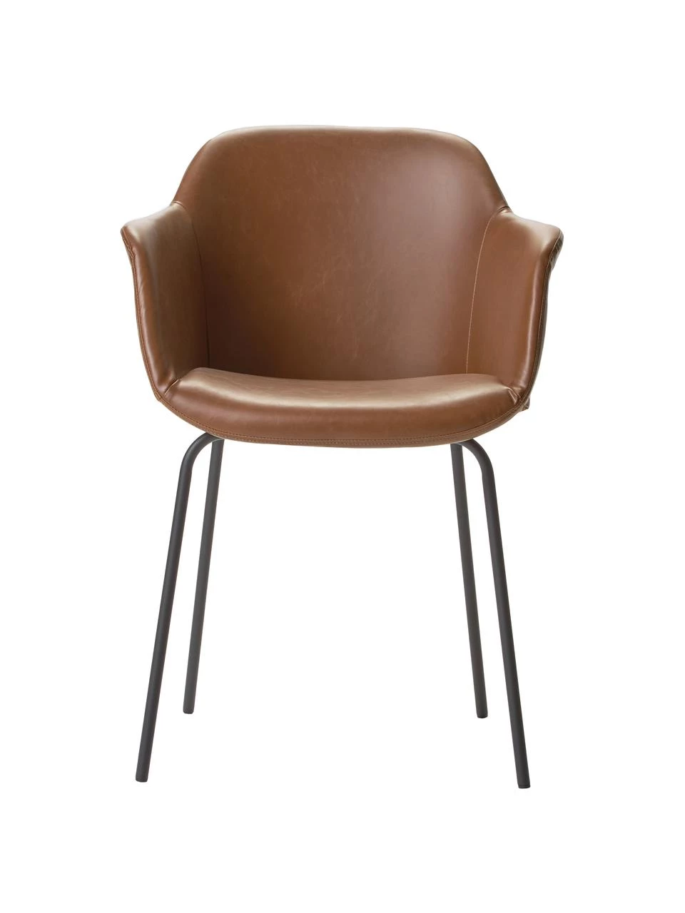 Westwing Collection Kunstleder-Armlehnstuhl Fiji mit schmaler Sitzschale, B 58 x H 81 cm 6 Westwing Collection Kunstleder-Armlehnstuhl Fiji mit schmaler Sitzschale, B 58 x H 81 cm – Bild 4