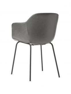 Westwing Collection Kunstleder-Armlehnstuhl Fiji mit schmaler Sitzschale, B 58 x H 81 cm -Esszimmer Verkäufe Kunstleder Armlehnstuhl Fiji mit schmaler Sitzschale 5