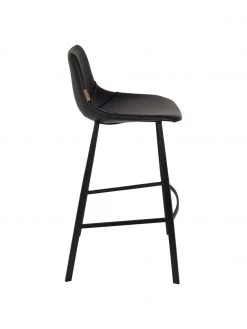 Dutchbone Kunstleder-Barstuhl Franky in Schwarz, B 50 x H 106 cm 11 Dutchbone Kunstleder-Barstuhl Franky in Schwarz, B 50 x H 106 cm -Esszimmer Verkäufe Kunstleder Barstuhl Franky in Schwarz 3